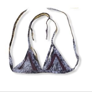 Soah Reversible Triangle Plum Bikini‎ Top nwot
